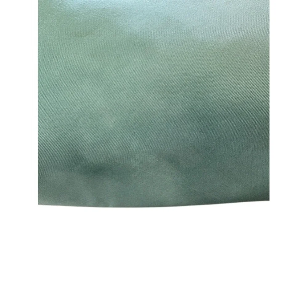 Coach New York Teal Nylon and Leather Cosmetic Case Makeup Bag Pouch